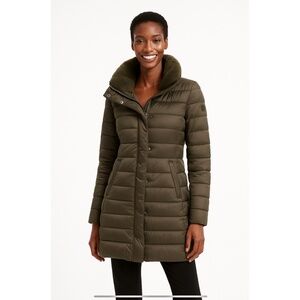 Tuckernuck Save the Duck Ultra Light Puffer Coat  Vegan Down Lightweight Brown S